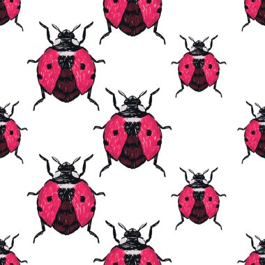 böcekler, vektör çizim ile beyaz arka plan