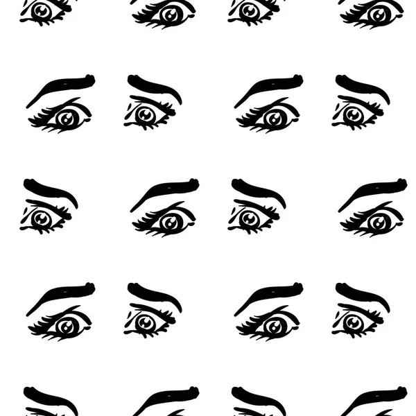 Patrón Sin Costuras Las Cejas Ilustración Del Vector — Vector de stock