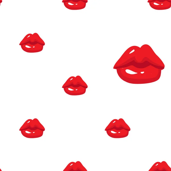 Lips Seamless Pattern Vector Illustration — Stock Vector