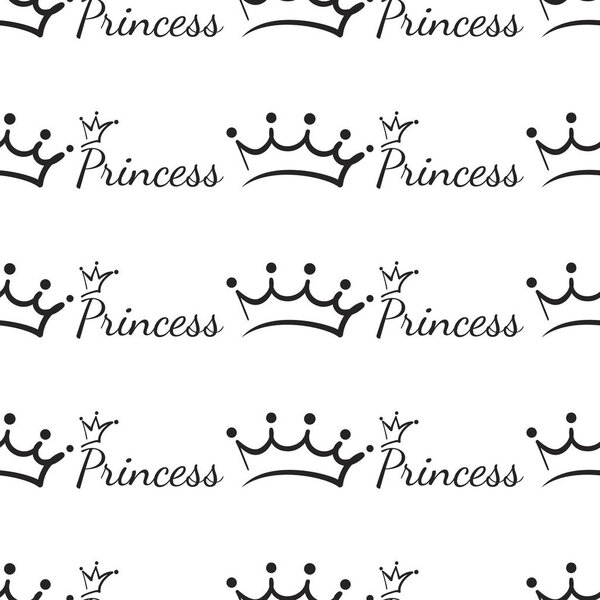 бесшовный рисунок с короной, векторная иллюстрация
