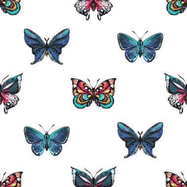 böcekler, vektör çizim ile beyaz arka plan