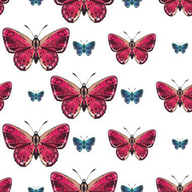 böcekler, vektör çizim ile beyaz arka plan