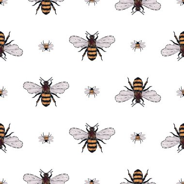 böcekler, vektör çizim ile beyaz arka plan