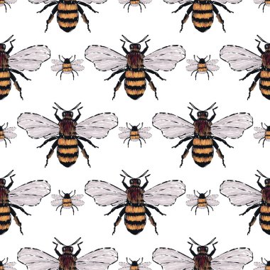 böcekler, vektör çizim ile beyaz arka plan