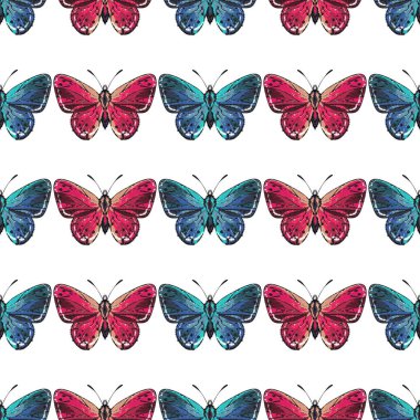 böcekler, vektör çizim ile beyaz arka plan