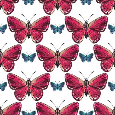 böcekler, vektör çizim ile beyaz arka plan