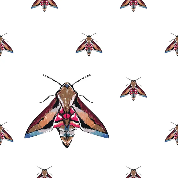 white background with insects, vector illustration