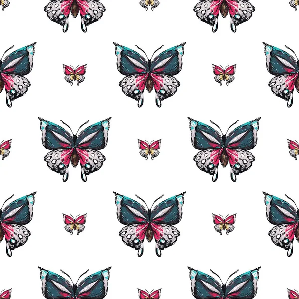 Fondo Blanco Con Insectos Ilustración Vectorial — Vector de stock