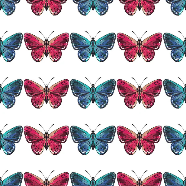 Fondo Blanco Con Insectos Ilustración Vectorial — Vector de stock