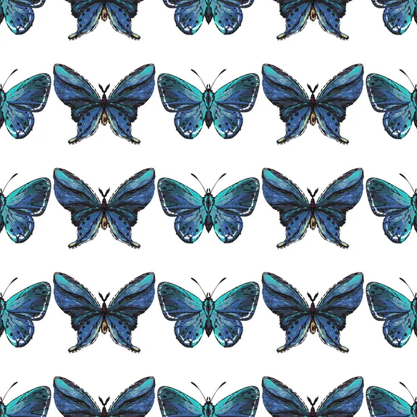 Fondo Blanco Con Insectos Ilustración Vectorial — Vector de stock