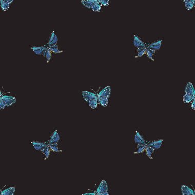 böcekler, vektör çizim ile siyah arka plan