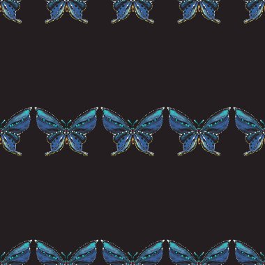 böcekler, vektör çizim ile siyah arka plan