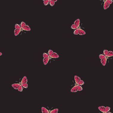 böcekler, vektör çizim ile siyah arka plan