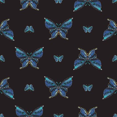 böcekler, vektör çizim ile siyah arka plan