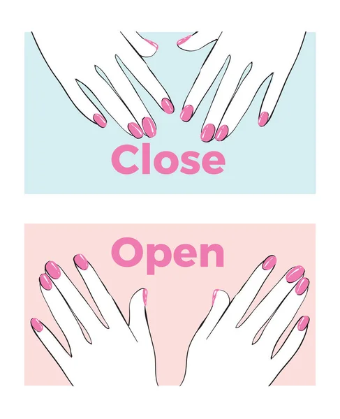 Manicure Beauty Background Vector Illustration — Stock Vector