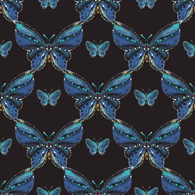 böcekler, vektör çizim ile siyah arka plan