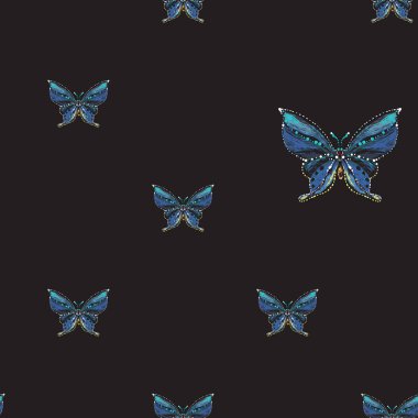 böcekler, vektör çizim ile siyah arka plan