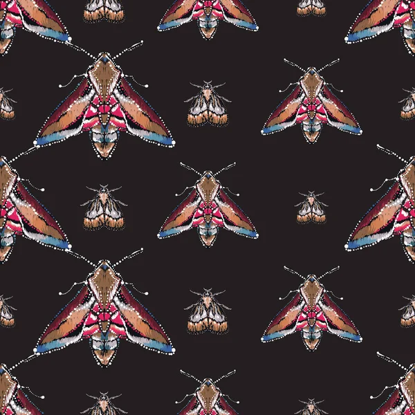 böcekler, vektör çizim ile siyah arka plan