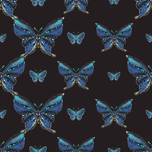 böcekler, vektör çizim ile siyah arka plan