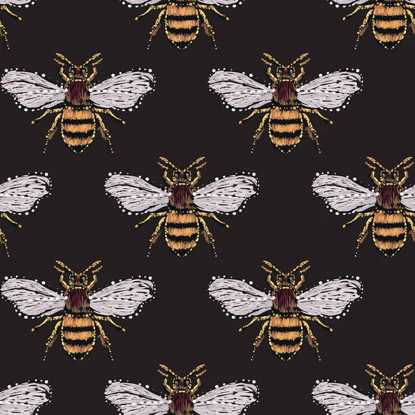 böcekler, vektör çizim ile siyah arka plan