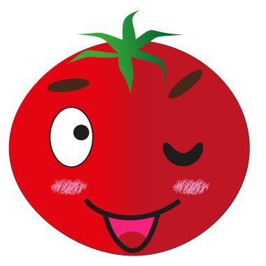 Domates deseni herhangi bir arzu ve hedefiniz için kullanılabilir; çıkartma, çıkartma, maske ya da tişört deseni ya da tek başına bir logo olarak kullanılabilir..