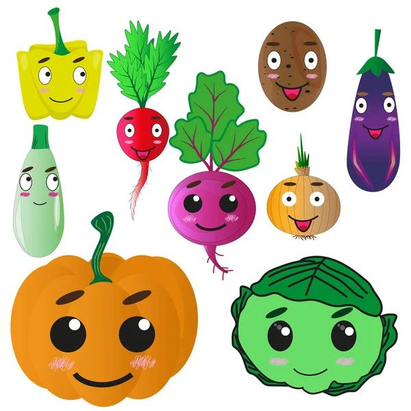 farklı sebzeler, yaratıcılarınız için mini set. Çocuk kitapları, çıkartmaları vs. için çizimler olarak kullanılabilir.