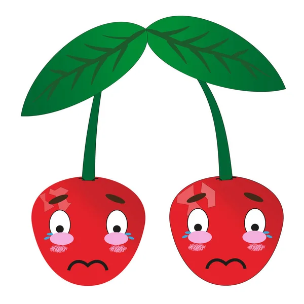 Şirin vişne çıkartmaları. Kapaklara veya diğer yerlere yazdırmak için.