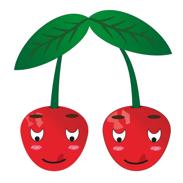 Şirin vişne çıkartmaları. Kapaklara veya diğer yerlere yazdırmak için.