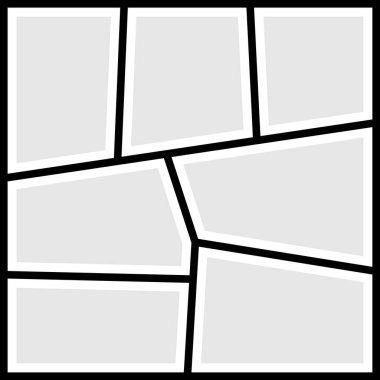 Kolaj çerçevesi. Vektör illüstrasyonu