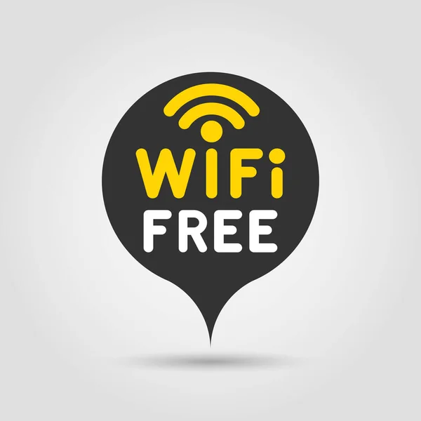 Gratis Wifi Label Banner Poster Pictogram Ondertekenen Vectorillustratie — Stockvector