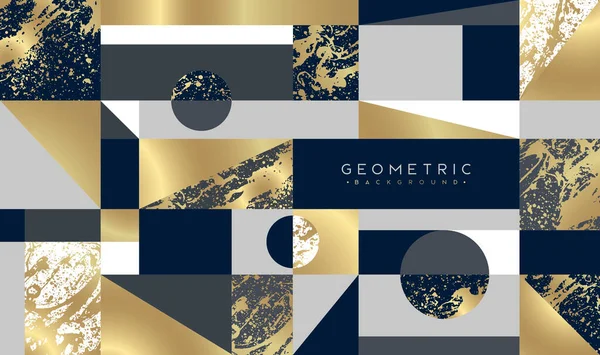 Abstrakter Hintergrund Mit Geometrischen Figuren Elegantes Design Mit Marmorstrukturen Und — Stockvektor
