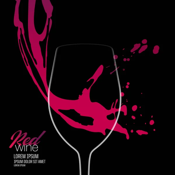 Design Vorlage Hintergrund Weinflecken Illustrationen Glas Wein Mit Flecken Geeignet — Stockvektor