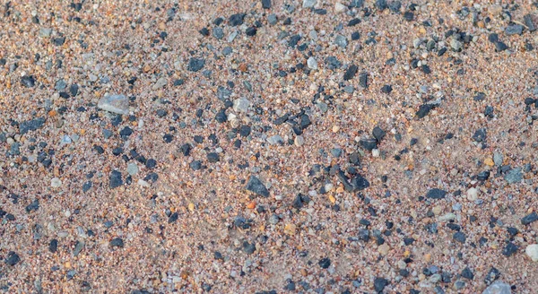 Textural Background Lot Wet Small Stones Sand Beach Naturally Rounded — Stock Photo, Image