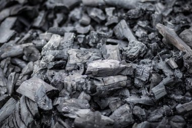 Siyah kömür dokusu arka planı. Yakın plan. Kömür bir halk bilgeliğidir..