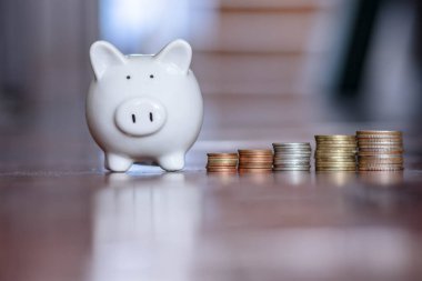 Gelecek yatırım konsepti için para biriktirmek. Para biriktirme.