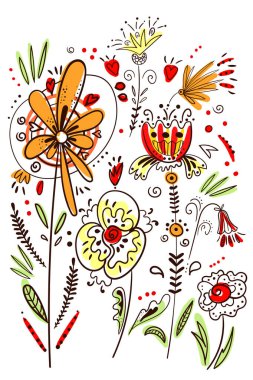 Çiçek grafikleri. Çiçek çiziminin çizimi