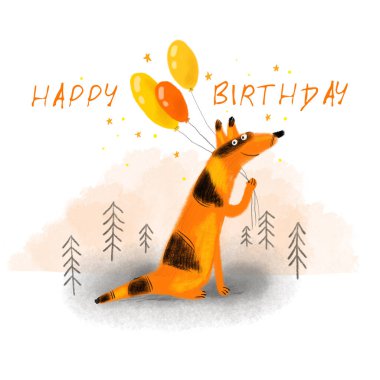 Şirin bir tilki izi. Doğum günün kutlu olsun..