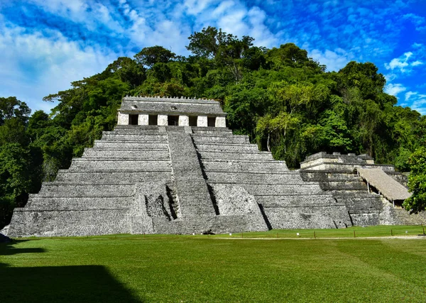 Pirâmide Maia Palenque Meio Selva — Fotografia de Stock