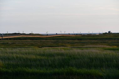 St. Peter rıhtımında Akşam güneşinin altında