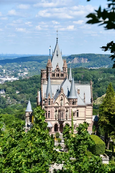 Vista Cima Castelo Drachenburg Knigswinter — Fotografia de Stock