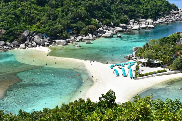 Pohled Ostrov Koh Nang Yuan — Stock fotografie