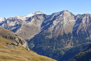 Grossglockner Yüksek Alp Yolu 'ndan bir sıradağ manzarası