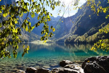 Berchtesgaden 'deki Obersee manzarası