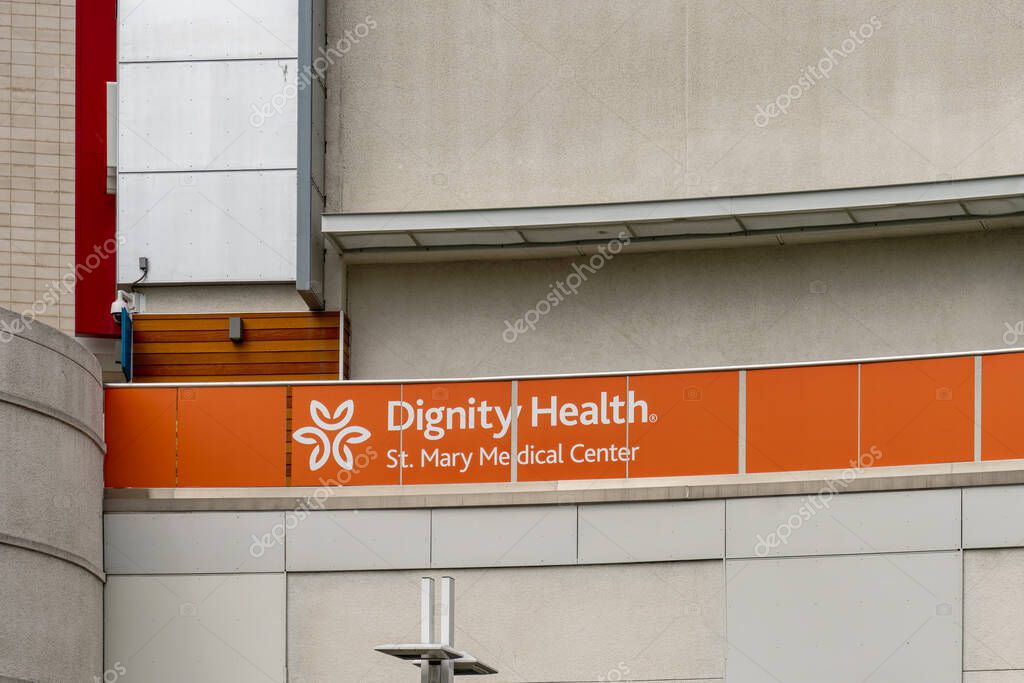 Long Beach, CA - March 12, 2025: Dignity Health St Mary Medical Center