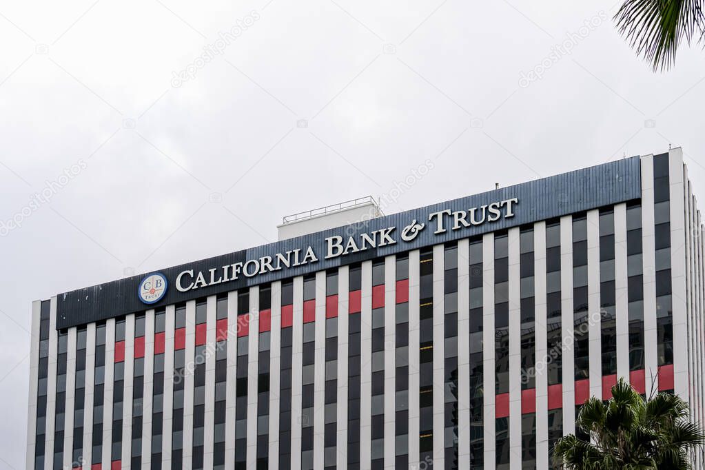 Long Beach, CA - March 12, 2025: California Bank and Trust building