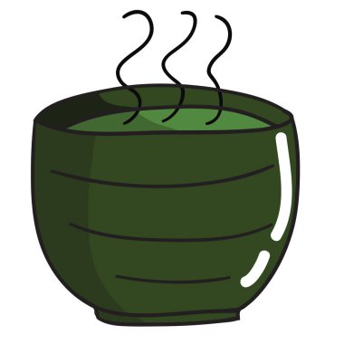 Kase Karikatür Sıcak Çorba