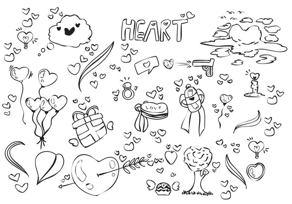 Amor Desenhos animados Doodle —  Vetores de Stock