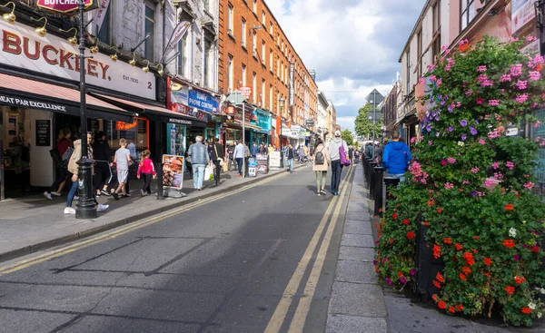 Talbot Street Dublin Ierland Een Drukke Winkelstraat Die Leidt Naar — Stockfoto