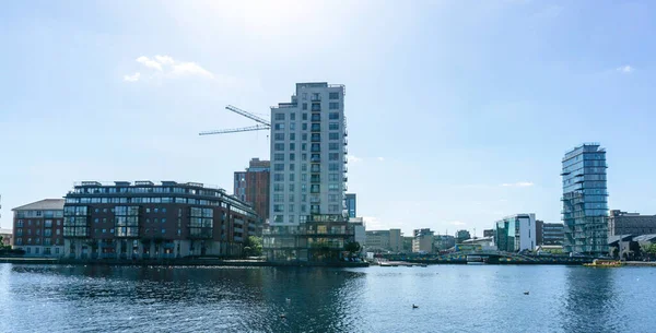 Grand Canal Docks Dublin Ireland Charlotte Quay Apartments Centre Alto — Stock Photo, Image