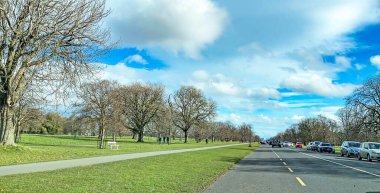 Chesterfield Bulvarı, ana yol Phoenix Park, Dublin, İrlanda. Park 1745 yılında Chesterfield Kontu tarafından halka açıldı..
